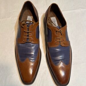 Men Fratella footwear, 12 peanut butter and blue shoe.